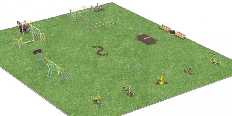 Дизайн проект спортплощадки разновозрастной  в Томске
