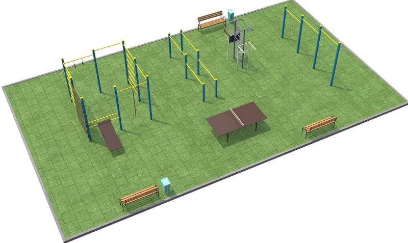 Проект спортплощадки 170 метров в Томске в Томске