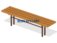 Лавочка без спинки МАФ 1601 в Томске