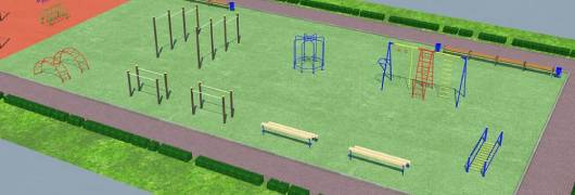 Проект детско-спортивной площадки для школы - детсада в Томске