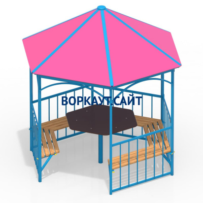 Беседка со столом и лавками МАФ 4121 в Томске