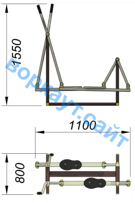 Уличный тренажер "Лыжник" УТ 008 в Томске
