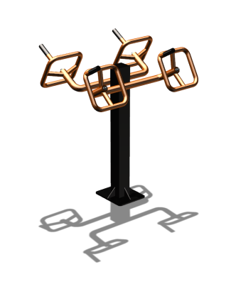 Уличный тренажер  "Штурвал двойной"  УТ201 в Томске