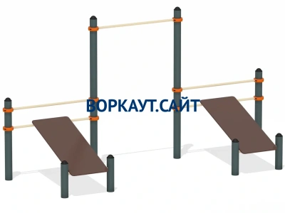 Воркаут с турником и двойной скамьей для пресса ВС-28 в Томске