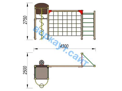 Детский спортивный комплекс Игровой ДСК 3111 в Томске Детский спортивный комплекс Игровой ДСК 3111 в Томске