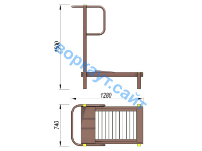Уличный тренажер Беговая дорожка УТ 009 в Томске