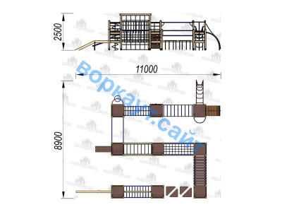 Детский спортивный комплекс Полоса препятствий ДСК 3116 в Томске