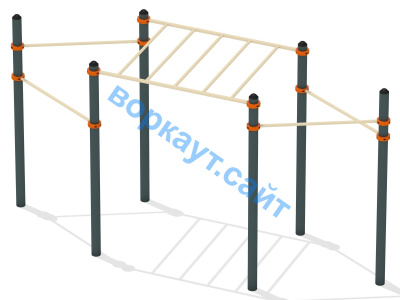Турник разноуровневый с рукоходом ВС-26 в Томске