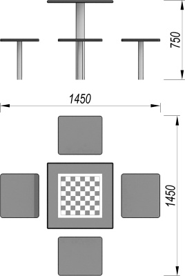 Шахматный стол МАФ 3516 в Томске