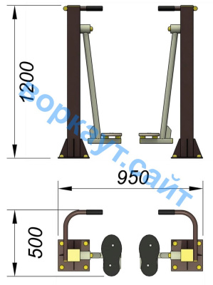 Уличный тренажер "Ходьба в пространстве" УТ 005 в Томске