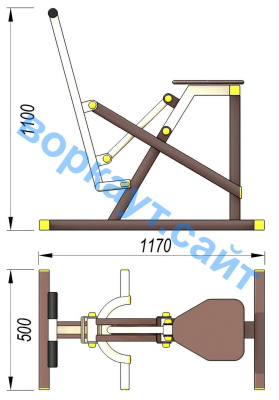 Уличный тренажер "Наездник " УТ 006 в Томске