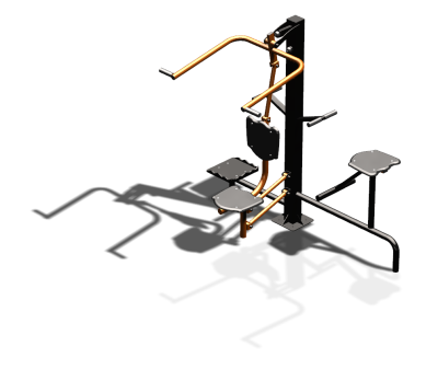 Уличный тренажер "Верхняя тяга Твистер стоя Твистер сидя" УТ336 в Томске