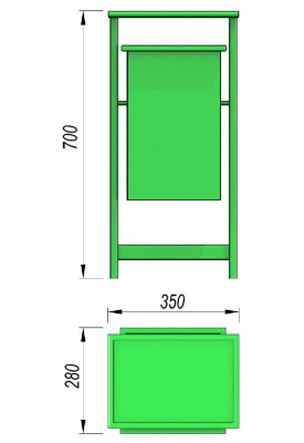 Урна с крышкой МАФ 1631 в Томске