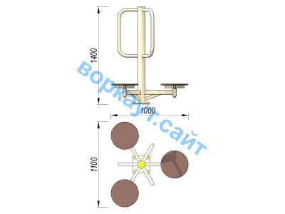 Уличный тренажер Орбита УТ 011 в Томске