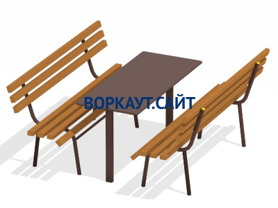 Дачный комплект из 2 лавочек и стола МАФ 1620 в Томске