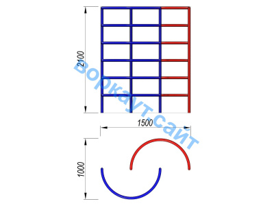 Шведская стенка полукруглая ДСК 3503 в Томске